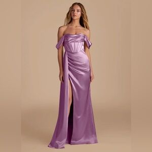 Azazie Strapless Lavender Elegant Evening Bella Bridesmaids Bridal Gown Dress